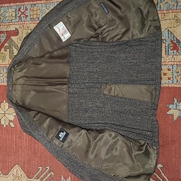 HARRIS TWEED HERRINGBONE SPORT COAT BLAZER - Picture 6 of 10